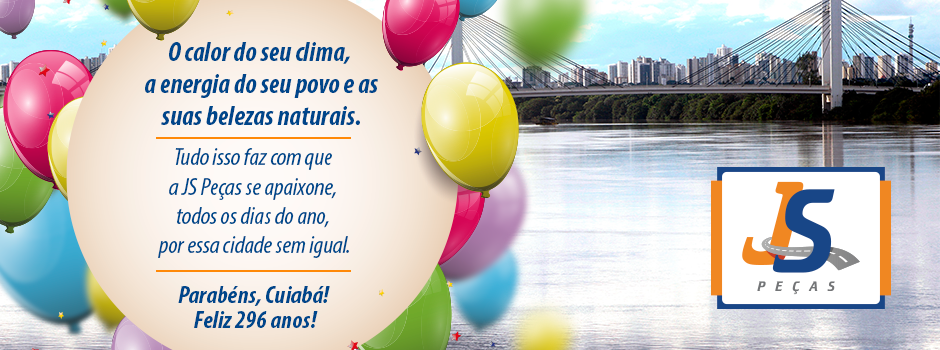 Parabéns Cuiabá pelos seus 296 anos!
