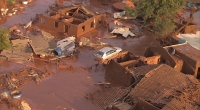 Distrito de bento rodrigues fica destruido após rompimento de barragem em Mariana